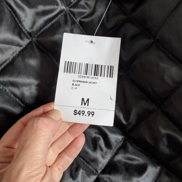 (Forever 21) NWT Black Teddy Furry Zip Jacket - Picture 5 of 14